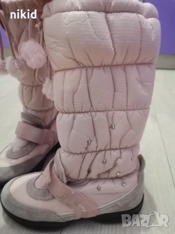 Geox невероятно топли зимни дебели ботуши детски за момиче розови с камъчета, снимка 2 - Детски боти и ботуши - 34931345