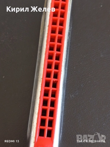 Стара ретро устна хармоника MELODIA MADE IN POLAND рядка за КОЛЕКЦИЯ ДЕКОРАЦИЯ 51080, снимка 3 - Други ценни предмети - 51730708