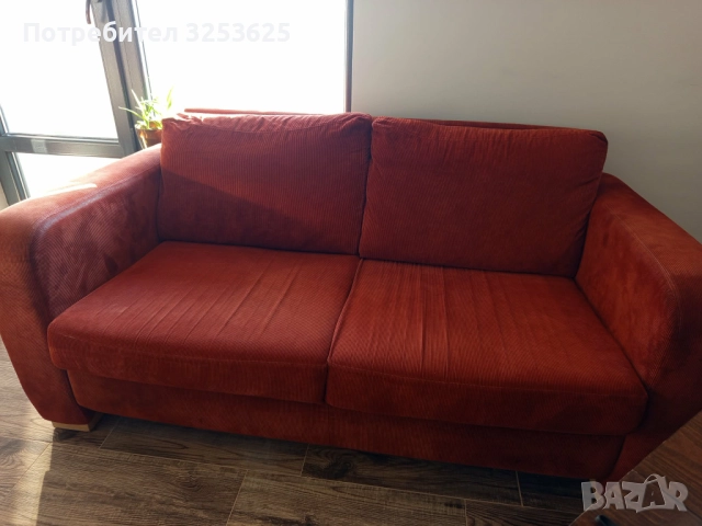 Диван текстил внос от Нидерландия , снимка 2 - Дивани и мека мебел - 52736375