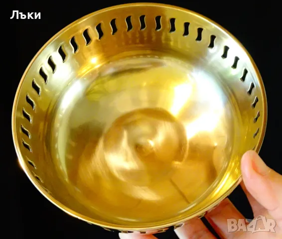 Масивна бронзова салатиера,купа,фруктиера. , снимка 4 - Антикварни и старинни предмети - 28752717