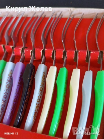 Винтидж комплект вилици ROSTFRAI за десерт,плодове много красив рядък за КОЛЕКЦИЯ 50487, снимка 3 - Други ценни предмети - 51732442