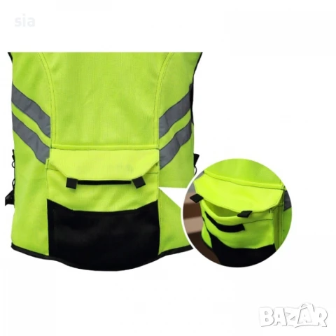 Светлоотразителна Жилетка за мотоциклетист, кросов мотор, Атв, Велосипед, снимка 5 - Аксесоари и консумативи - 47038252