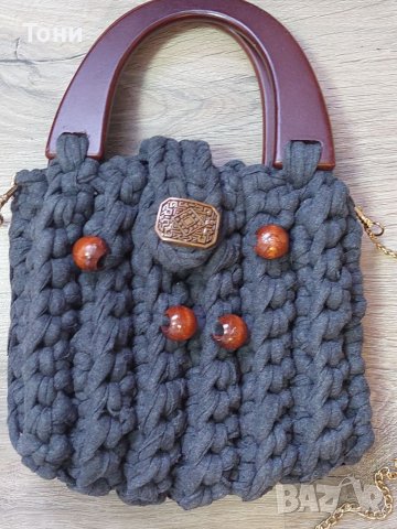 Дамска плетена чанта , снимка 3 - Чанти - 37777579
