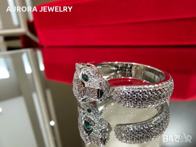 CARTIER Panthere de Cartier White Gold Full Diamonds Дамски Пръстен