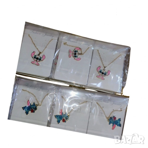 Детско колие  с метална висулка Stitch, снимка 2 - Други - 52098533