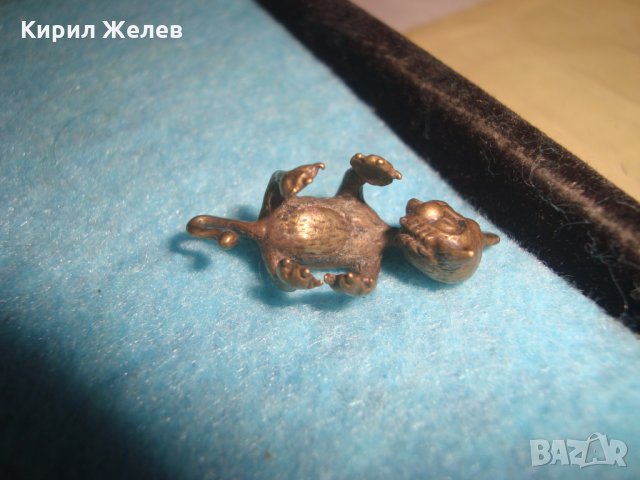 БРОНЗОВО КОТЕ МАЙСТОРСКА СТАРА РЪЧНА ИЗРАБОТКА СТАТУЕТКА МИНИАТЮРА ФИГУРКА УНИКАТ 12601, снимка 3 - Колекции - 35641853