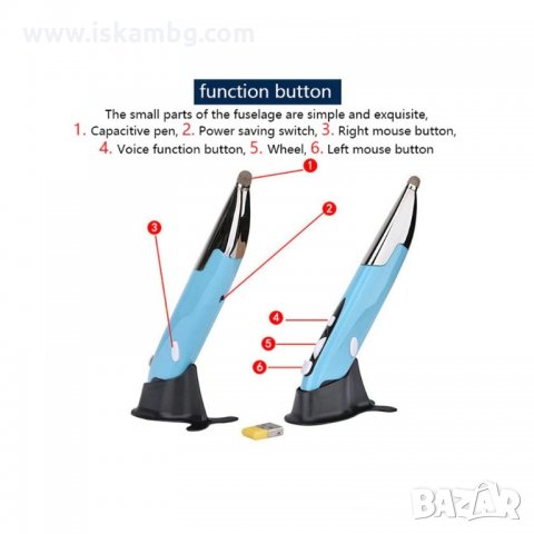 Мишка във формата на химикалка - код 3257, снимка 6 - Клавиатури и мишки - 34505220