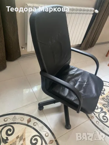 Кожен стол за бюро, снимка 2 - Столове - 50340666