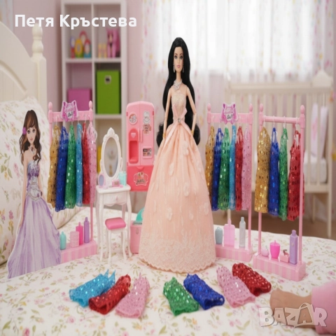 Голяма кукла с много рокли и аксесоари Beautiful Doll, снимка 7 - Кукли - 52791993