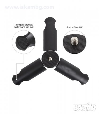 МИНИ СТАТИВ ЗА ФОТОАПАРАТ И КАМЕРА - код 3194, снимка 6 - Селфи стикове, аксесоари - 33887796