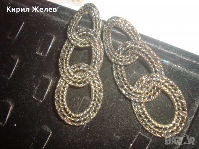 МАСИВНИ ТЕЖКИ БРОНЗОВИ РЕТРО СТИЛНИ ЗЛАТИСТИ МЕСИНГОВИ ОБЕЦИ 9342, снимка 7 - Обеци - 31260047