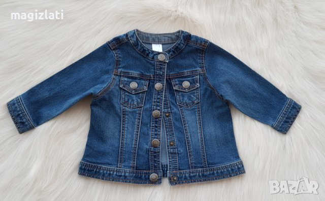 Бебешко дънково яке - размер 9 месеца , снимка 2 - Бебешки якета и елеци - 42289388