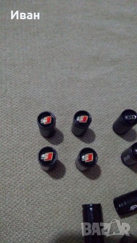 Висококачествени черни метални капачки за вентили винтили Ауди Audi , S line BMW M кола автомобил , снимка 5 - Аксесоари и консумативи - 30330805