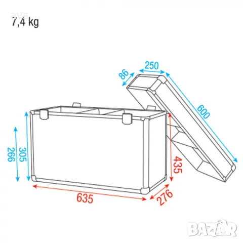 Кейс Showtec Case for 2x Phantom 65, снимка 4 - Други - 48831294