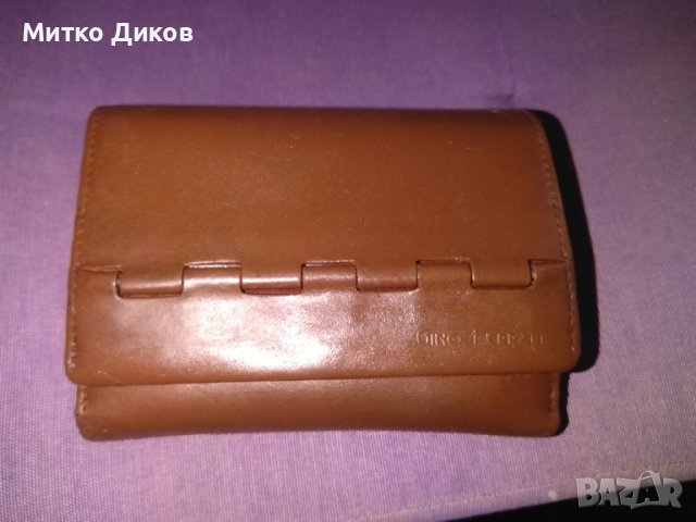 Ginno Ferrari женско портмоне оригинално марково италианско естествена кожа 125х95мм, снимка 2 - Портфейли, портмонета - 38517910