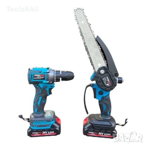 2в1 Комплект Ударен Винтоверт и Мини Резачка с омасляване | WerkBull Germany, снимка 3 - Винтоверти - 47349137