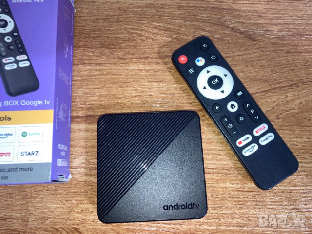 MORTAL T1s 2GB/16GB Smart TV Box Android14 медиен плейър, снимка 2 - Плейъри, домашно кино, прожектори - 54315513