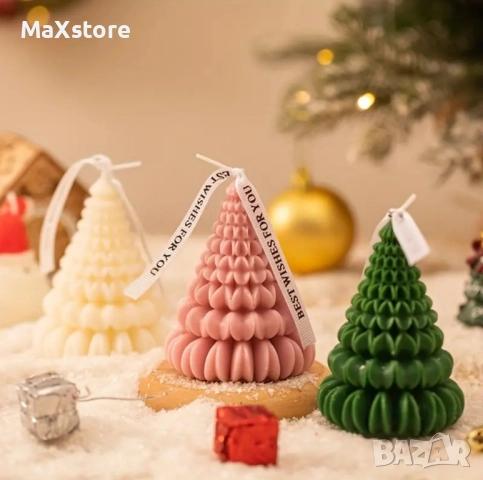 3D Елха оригами Силиконов молд форма за свещи гипс сапун смола , снимка 4 - Форми - 51957827