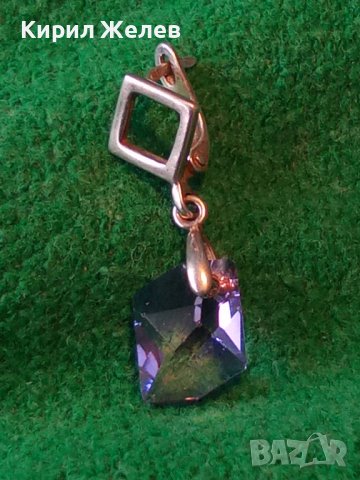 ПРЕКРАСНА АНГЛИЙСКА СРЕБЪРНА СКЪПОЦЕННА АР НУВО ОБЕЦА СРЕБРО 925 с ЮВЕЛИРНО ФАСЕТИРАН АМЕТИСТ 21030, снимка 17 - Обеци - 40488460