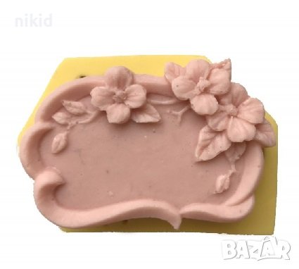 цветя венчелистчета в рамка Дълбока форма силиконов молд калъп за сапун гипс , снимка 2 - Други - 21783512