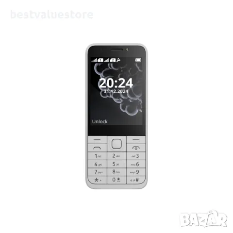 Nokia 230 2024 Dual White Мобилен Телефон Gsm 2.80 ", Задна Камера 2.00 Mpx