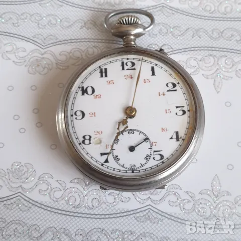 Механичен джобен часовник, снимка 3 - Антикварни и старинни предмети - 49628687
