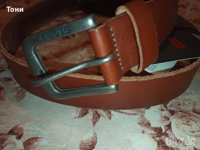 LEVI'S Оригинал Нов Мъжки Колан Изцяло от Естествена Кожа с Етикет 120см., снимка 8 - Колани - 52777338