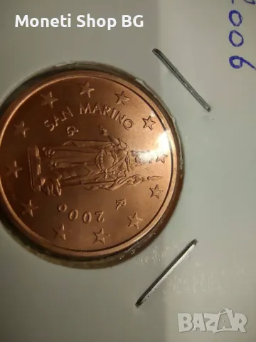 Лот от 3 бр. Евроцентове – Сан Марино -UNC, снимка 3 - Нумизматика и бонистика - 48817350