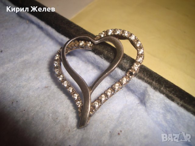 ДВЕ СЪРЦА в ЕДНО - СРЕБЪРЕН СКЪПОЦЕНЕН АРТ ЛЮБОВЕН МЕДАЛЬОН с ФАСЕТИРАНИ ЦИРКОНИ 27541, снимка 5 - Колиета, медальони, синджири - 36793819