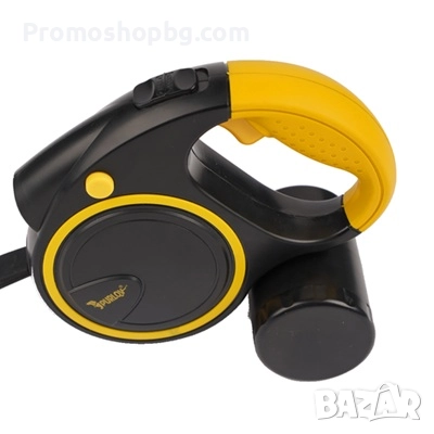 Автоматичен повод 5м с LED фенерче, PURLOV, за 10-25 кг куче, снимка 4 - За кучета - 51665174