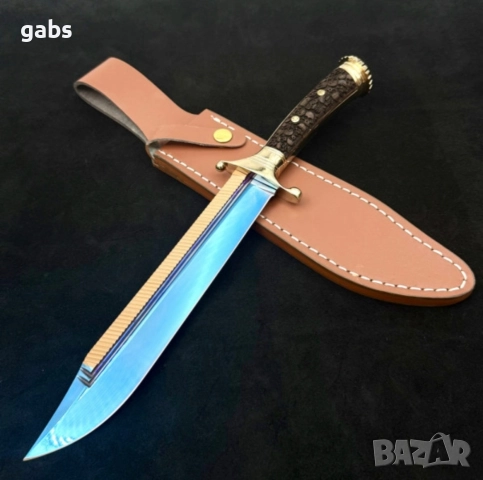 Голям трофеен нож TERMINATOR с кожена кания,LN430