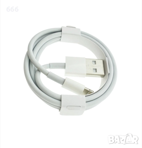 Кабел Lightning към USB, за iPhoneX, Apple, A1480, 1 м, бял, снимка 2 - Резервни части за телефони - 52675032