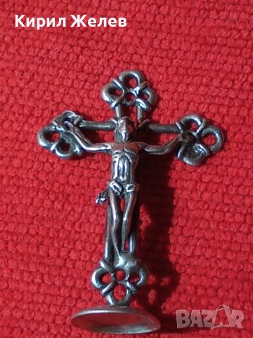 СТАРО НАСТОЛНО СРЕБЪРНО РАЗПЯТИЕ СРЕБРО 800 СРЕБЪРЕН КРЪСТ СТАТУЕТКА МАЙСТОРСКА РЯДКАИЗРАБОТКА 25111