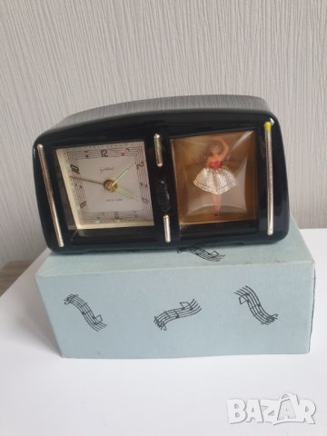 Стар немски бакелитен будилник с танцуваща балерина Goldbuhl, снимка 7 - Антикварни и старинни предмети - 40406802