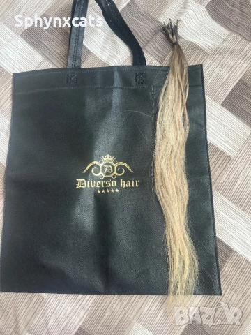 Естествена коса на кератинови кичури 60см естествена коса от диверсо - руси и тъмни, снимка 2 - Аксесоари за коса - 52522488