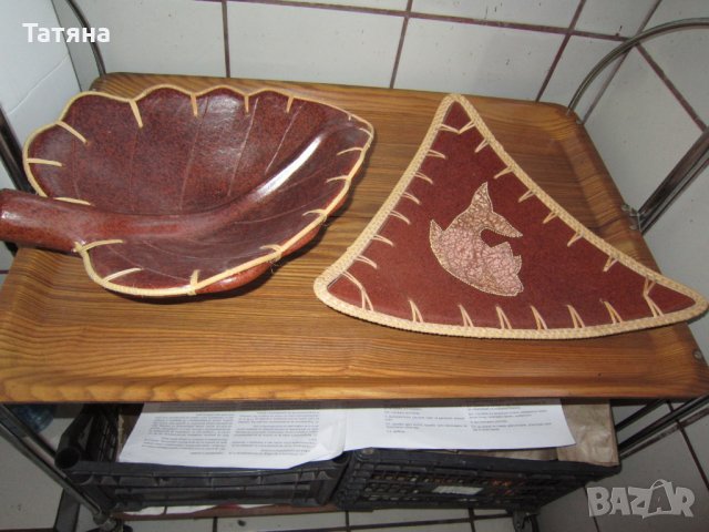 Керамични  настолни лампи , комплект кер.съдове ,обшити с ратани свещници, снимка 4 - Декорация за дома - 32097728