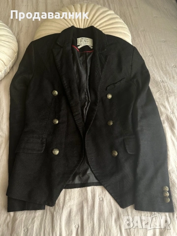 Елегантно черно сако Bershka, снимка 2 - Сака - 53175120