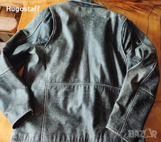 Винтидж Мъжко кожено яке Cafe Racer Rogue Leather  by  Reilly Olmes L/Xl, снимка 4 - Якета - 52686888