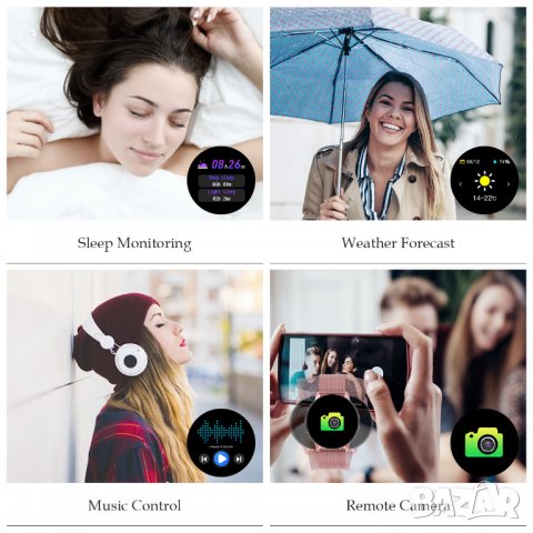 Стилен дамски смарт часовник GOKOO водоустойчив НОВ, снимка 10 - Смарт гривни - 39053775