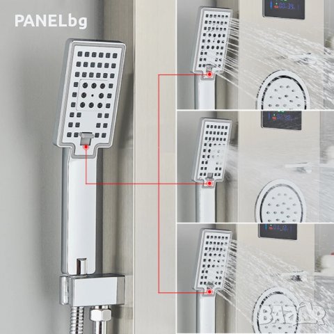 Хидромасажен душ панел Хавасу,ЛЕД светлини,инфо дисплей-БЕЗПЛАТНА ДОСТАВКА, снимка 7 - Душове - 35561272