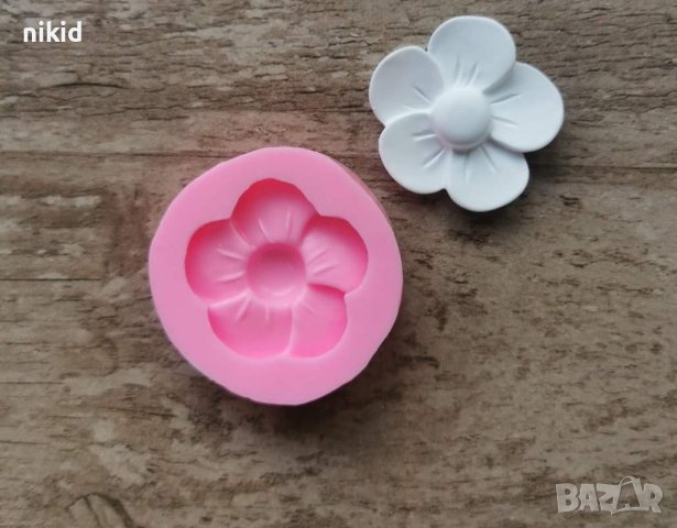 малко цвете цветенце нежно силиконов молд форма фондан шоколад 