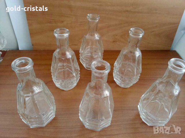 Ретро стъклени юзове юсчета юзчета шишенца, снимка 3 - Антикварни и старинни предмети - 29504315