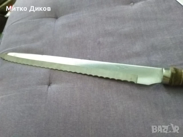 Нож за хляб отличен японски 406х270мм острие Stainless Japan, снимка 4 - Прибори за хранене, готвене и сервиране - 51093652