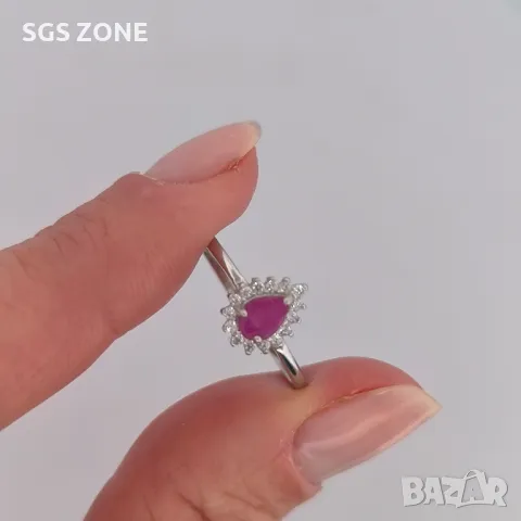 Класически Сребърни Пръстени с Естествени Камъни, снимка 6 - Пръстени - 49762024