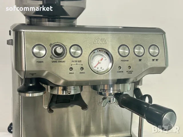  Еспресо машина Solis (Breville) BES870 с вградена мелачка + 3 мес. гаранция, снимка 7 - Кафемашини - 55900472