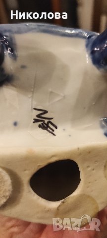 Порцеланова фигура жена с котка , снимка 3 - Колекции - 44358310