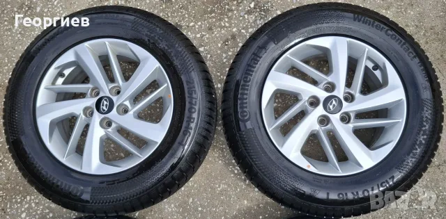 Оригинални джанти от Hyundai 16-цола с нови зимни гуми, снимка 3 - Гуми и джанти - 56075976
