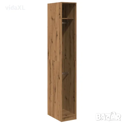 vidaXL Гардероб, дъб артизан, 30x50x200 см, инженерно дърво