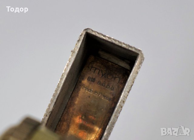 Френска газова запалка MYON, посребрена, снимка 5 - Запалки - 31625196