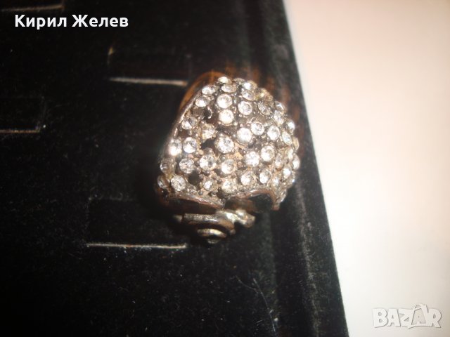СТАР ЕМАЙЛИРАН с МНОГО ЦИРКОНИ АРТ ПРЪСТЕН ДАМСКИ 16658, снимка 8 - Пръстени - 30553745